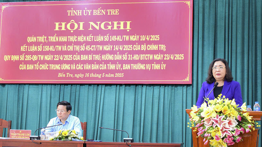 Hội nghị quán triệt, triển khai các kết luận, chỉ thị, quy định của Trung ương và các Đề án, Kế hoạch của Tỉnh ủy, Ban Thường vụ Tỉnh ủy