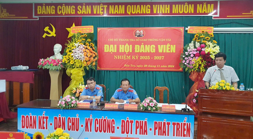 Đại hội điểm Chi bộ Thanh tra Sở Giao thông vận tải nhiệm kỳ 2025-2027 thành công tốt đẹp