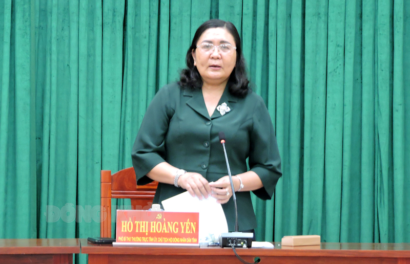 Phó bí thư Thường trực Tỉnh ủy Hồ Thị Hoàng Yến làm việc với các Hội quần chúng tỉnh