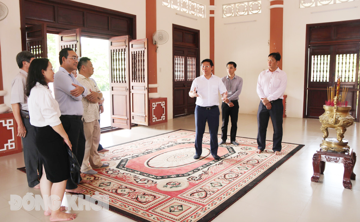 Phó bí thư Thường trực Tỉnh ủy Trần Thanh Lâm khảo sát Di tích quốc gia Địa điểm nhà ông Nguyễn Văn Cung và Ngã ba Cây Da đôi