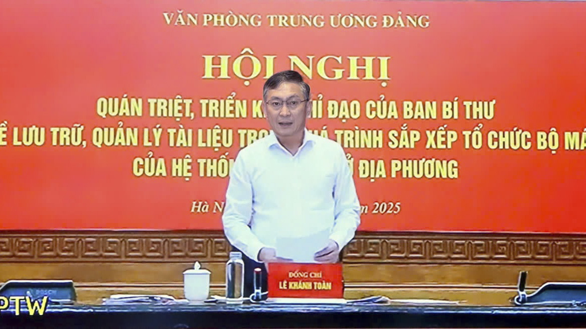 Hội nghị quán triệt, triển khai chỉ đạo của Ban Bí thư về lưu trữ, quản lý tài liệu