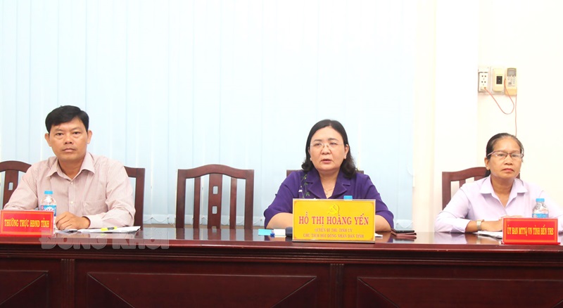 Quyền Bí thư Tỉnh ủy - Chủ tịch HĐND tỉnh Hồ Thị Hoàng Yến tiếp công dân định kỳ tháng 5-2024