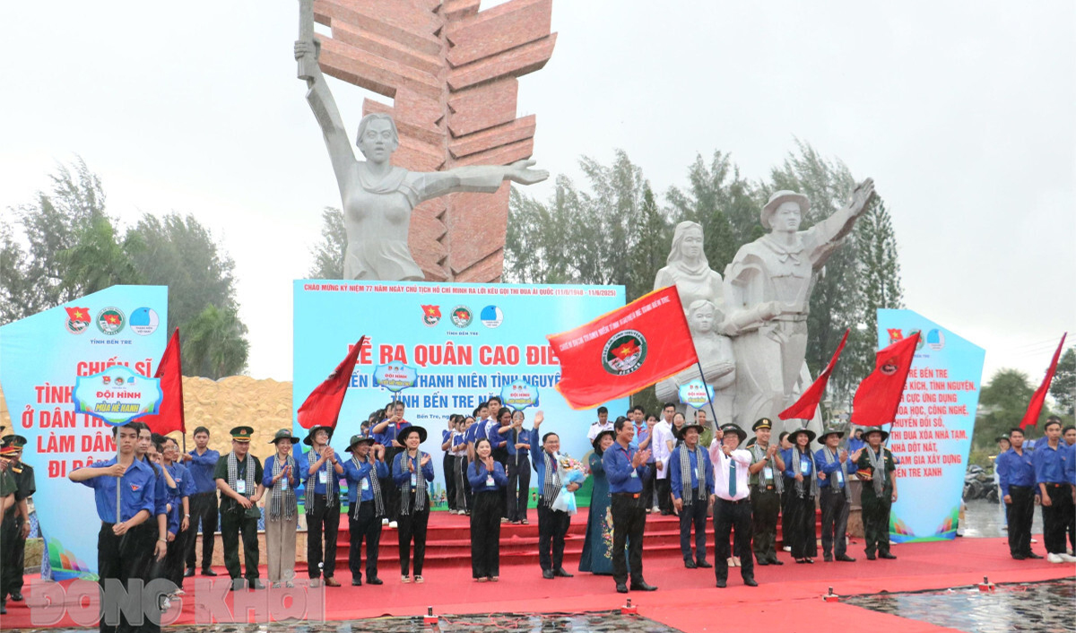 Lễ ra quân cao điểm Chiến dịch Thanh niên tình nguyện hè tỉnh Bến Tre năm 2025
